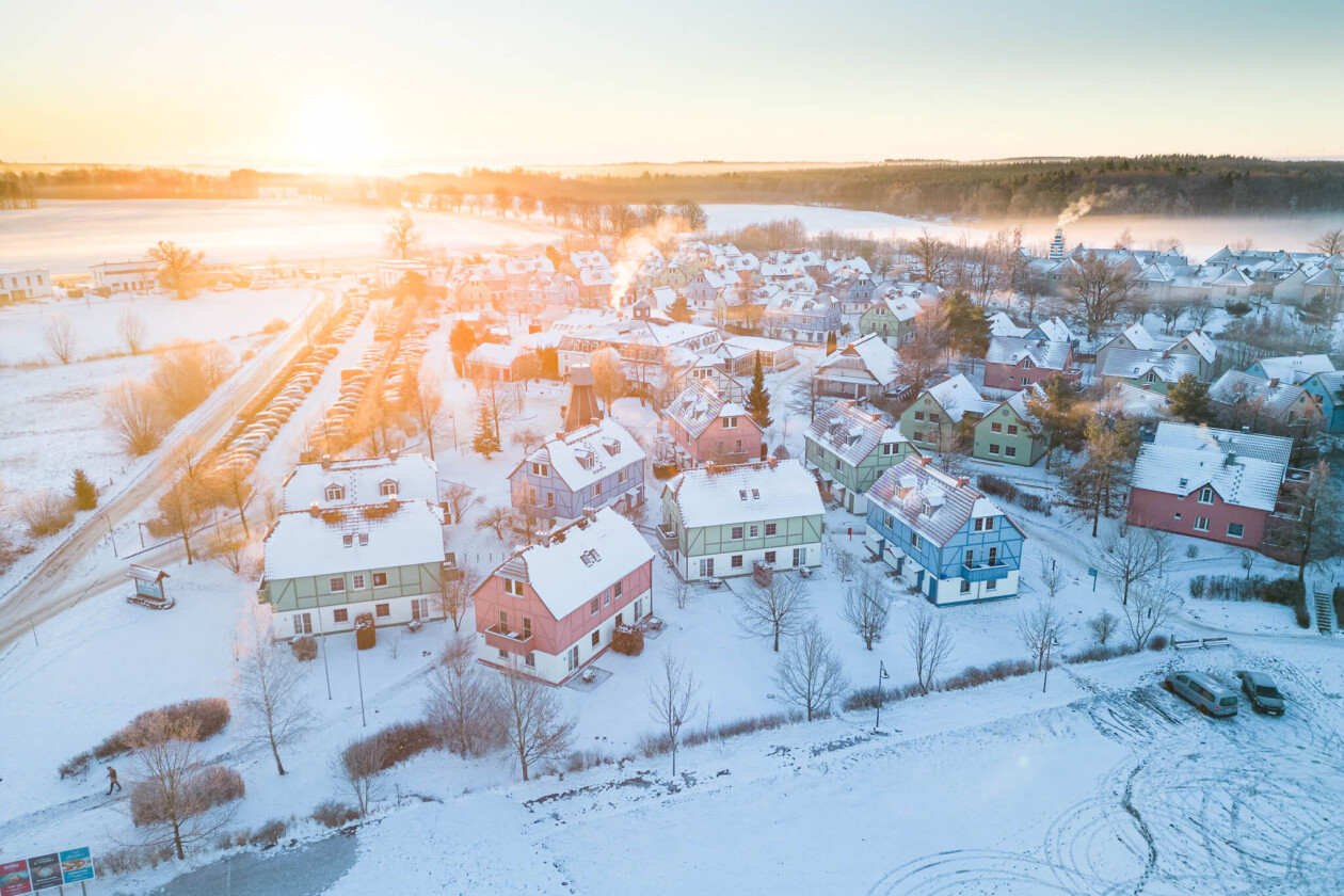 BEECH Resort Fleesensee Winter, Urlaub, Drohne